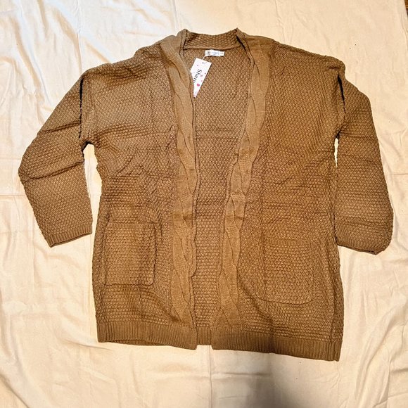 Sherosa Women's Oversized Sweaters Cable Knit Open Front Chunky Cardigan - Picture 4 of 8